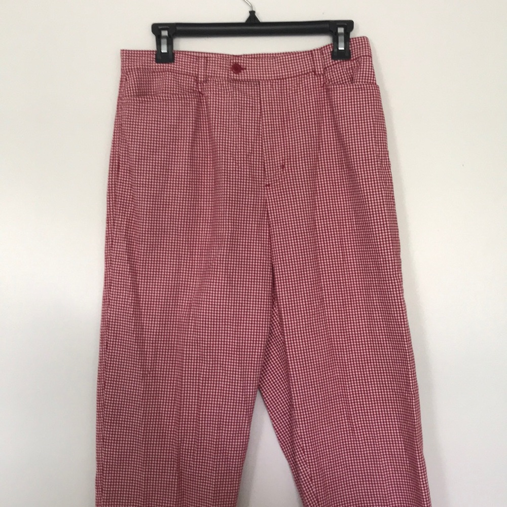 Gingham Wide Leg Pants